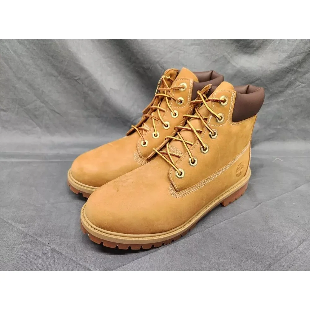 Timberland Youth 6 Inch Premium Waterproof Boots Wheat Size 10 NEW NO BOX! - Picture 3 of 11